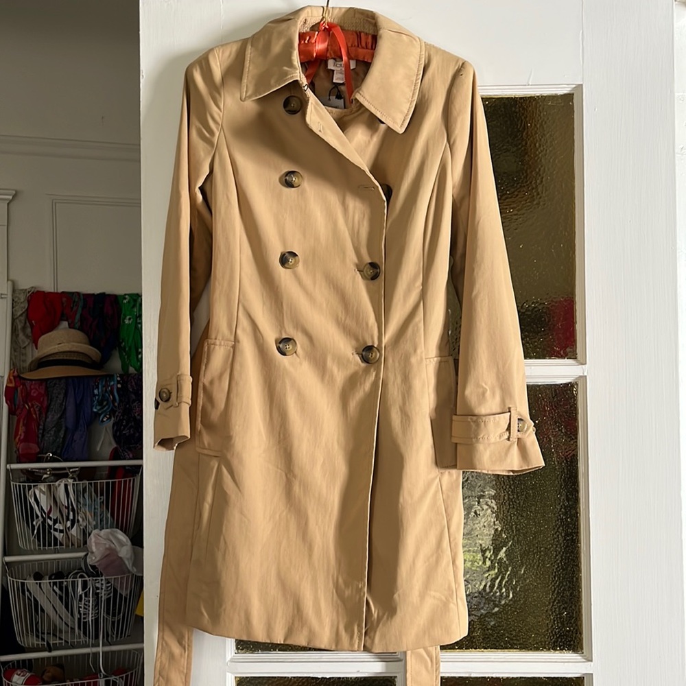 NWT J. Crew trench coat, size 0 petite XS
